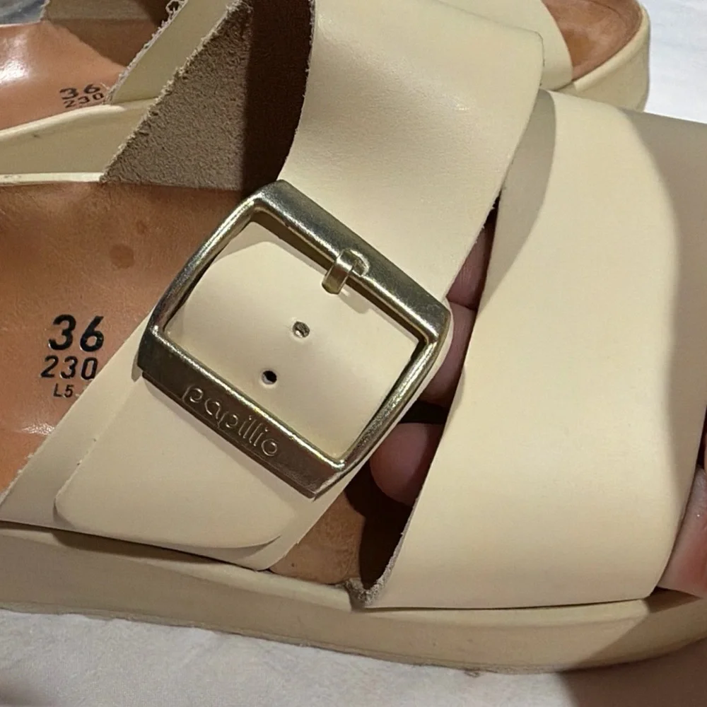 Birkenstock Papillio Almina Ecru Sandal Size Women’s Size 36 - Picture 11 of 16